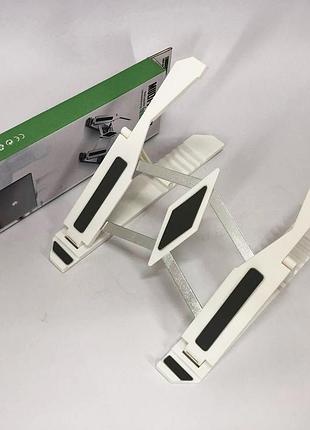Підставка для ноутбука multi-position foldable bracket jc-25 8х22смстильна підставка. колір: білий og-25