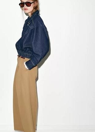 Брюки штани палаццо з ремнем zara зара