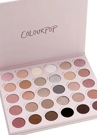 Палетка тіней для повік colourpop stone cold fox 30 відтінків матові металеві фініші тіней софт-тач тіні для очей