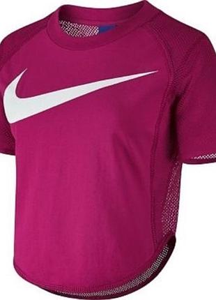 Кроп топ вінтажний в сіточку nike women vintage y2k 90's look fuchsia soccer crop mesh tshirt top jersey size s