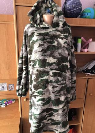 Меховушка, плюшева туника, кофта, худи, xl-2xl.  teddy bear.