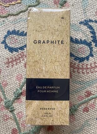 Новые мужская парфюмированная вода reserved graphite eau de parfum, 100 мл