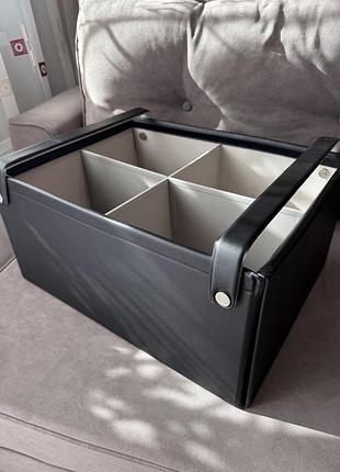 Кошик-органайзер folden lane collapsible vegan leather basket large