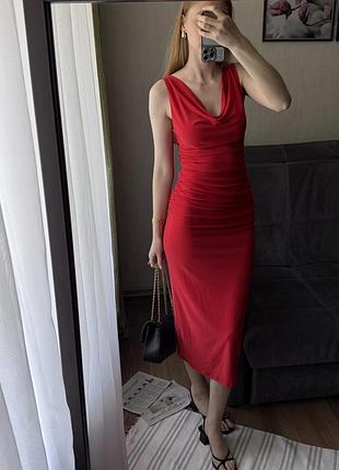 Сукня, плаття міді zara