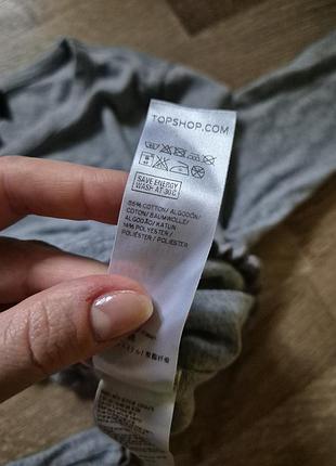 Серый женский кроп лонгслив topshop 6