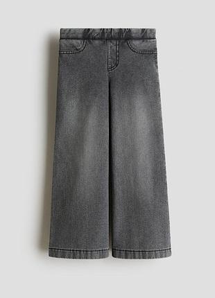 Брюки джинсы толстые не утепленные летние h&amp;m на девочку 9-10роков, рост 140см, цвет серый