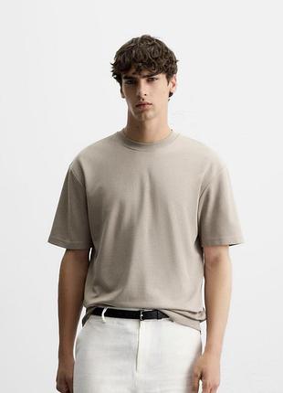 Чоловіча базова футболка zara regular fit розміри xl