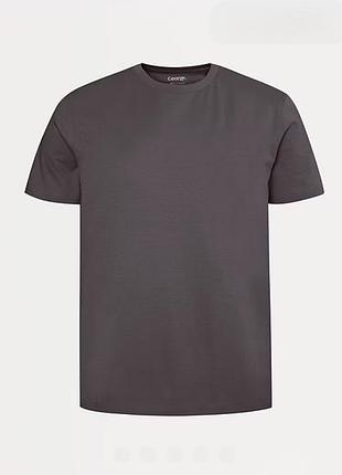 Футболка george м, xl мужская базовая серая regular fit