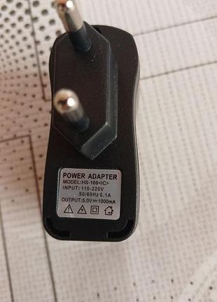 Зарядний пристрій usb 5v 1a hs-169 мережевий адаптер