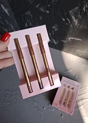 Эксклюзивный набор мини-карандашей для губ charlotte tilbury mini iconic lip cheat trio (3 x 0.6 г).