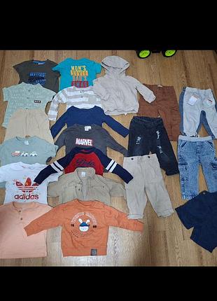 Набор/комплект одежды для хлопка 80 размера, 9-12 мес лето/осень h&amp;m, sinsay, ralph lauren, adidas