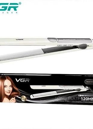 Плойка vgr v-518, температура від 100 °c до 230 °c, керамічне покриття, led дисплей, 40 вт біла