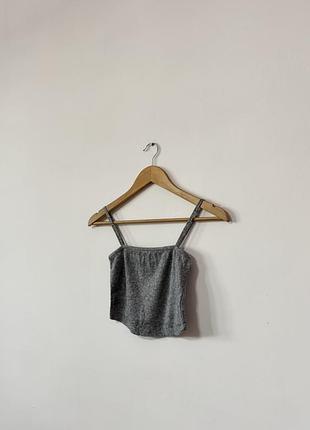 Базовий сірий топ zara🌿