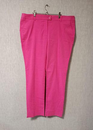 Яркие розовые брюки fuchsia feylin (размер 52 / xxl)