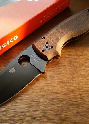 Нож spyderco shaman c229 micarta black