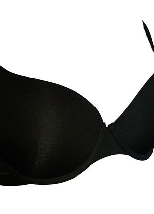 Чорний гладкий безшовний бюстгальтер h&amp;m 36c 80c спинка сіточка