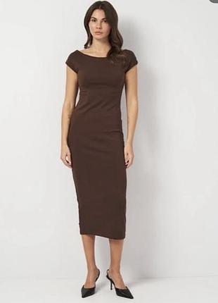 Коричнева сукня zara