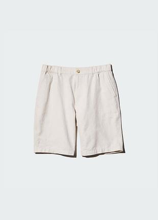 Легкі шорти uniqlo, бавовна+льон