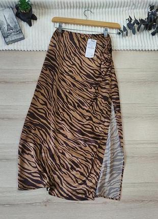 Сатиновая юбка stradivarius p m-l
