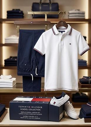 Шкільний комплект поло+чіноси tommy hilfiger original (12–14 років)