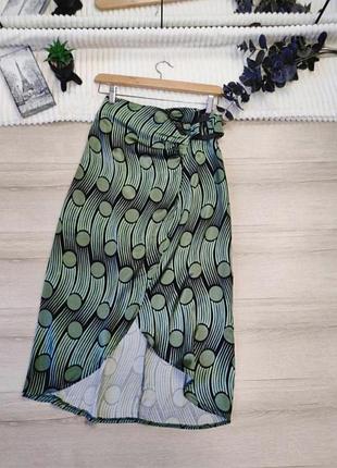 Сатиновая юбка миди zara p m
