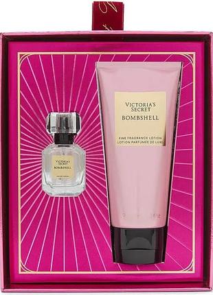 Парфумований набір victoria's secret bombshell 2-piece mini eau de parfum & lotion gift set