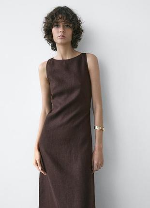 Сукня massimo dutti 100% льон 9