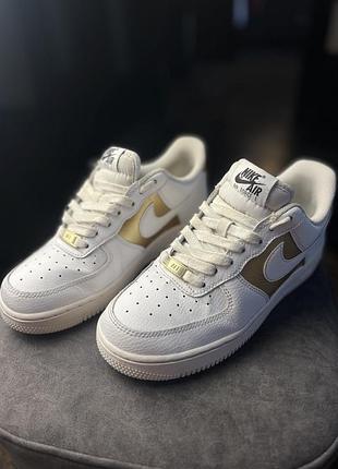Nike air force 1 low (white/gold) 36 оригінал