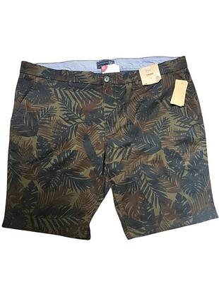 Новые мужские шорты чинос f&amp;f с тропическим принтом (хаки) - батал 44w (3xl/4xl)