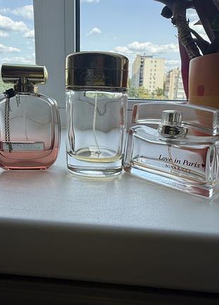 Парфуми nina ricci love in paris, rose extase, cartier baiser vole
