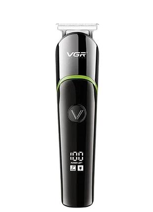 Триммер vgr v-291 для стрижки волос 4 насадки 600 mah green
