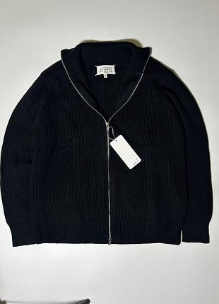 Кофта/зіпка  maison margiela чорного кольору, розміри s,m,l,xl вʼязаний