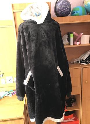 Меховушка, плюшева туника, кофта, худи, довга, xl-2xl, слип, пижама. bedsure.