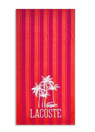 Lacoste пляжное полотенце red stripes