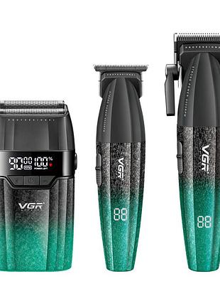 Машинка для стрижки, триммера и электробритва vgr v-640 s3 0.5–2.5 мм green