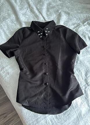 Сорочка жіноча літня shein s чорна