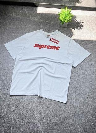 Біла футболка supreme з бірками(супрім)