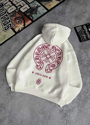 Біле худі chrome hearts з бірками