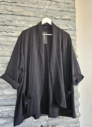 Черный легкий свободный жакет итальялия xl
