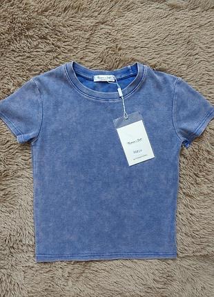 Укорочена футболка в рубчик варенка 34-36р xs-s