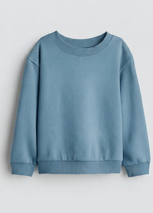 Свитшот топ реглан голубой с начесом на флисе h&amp;m нм для мальчика