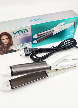 Утюжок vgr v-558 45вт многофункциональный выпрямитель для волос