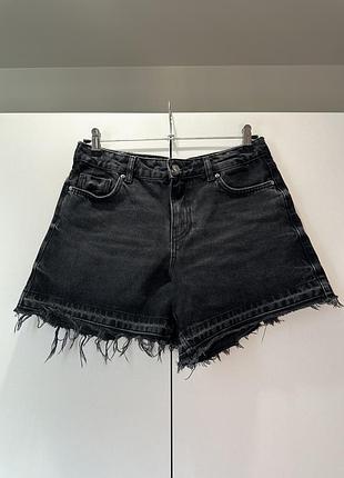 Джинсові шорти zara s/m чорні