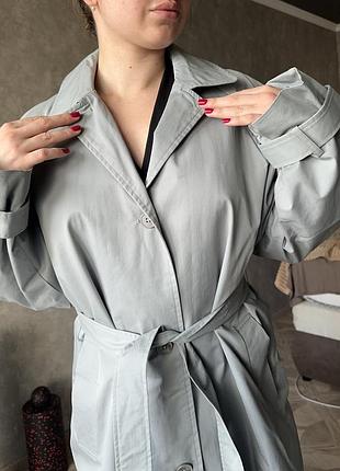 Тренч серый pull &amp; bear 4
