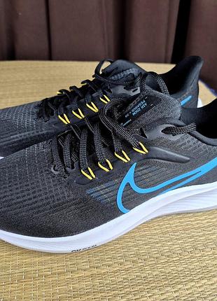 Оригінал 100% чоловічі кросівки nike air zoom pegasus 39 black/chlorine blue(розміри:41-26см  43-27,5см  45,5-29,5см  46-30см)