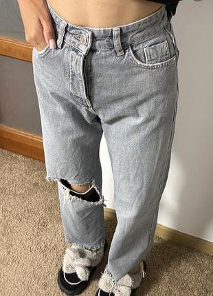 Джинси zara, прямі джинси, джинси рвані, zara