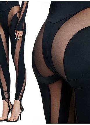 Чорні лосини mugler x h&m