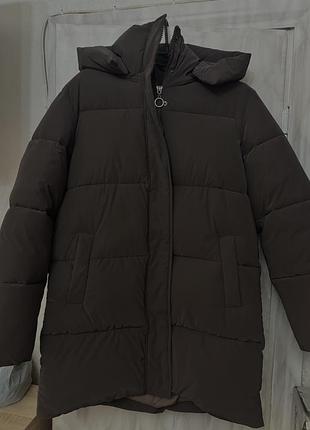 Зимовий пуховик, шоколадна зимова куртка від бренду modern boutique