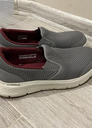 Чоловічі сірі сліпони skechers go walk flex contribution