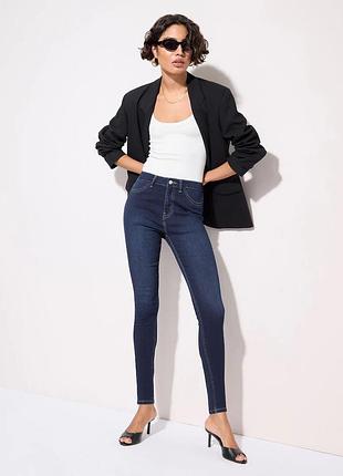 Джинси скінні pull&bear сині з високою посадкою, р. eur 38 (m)